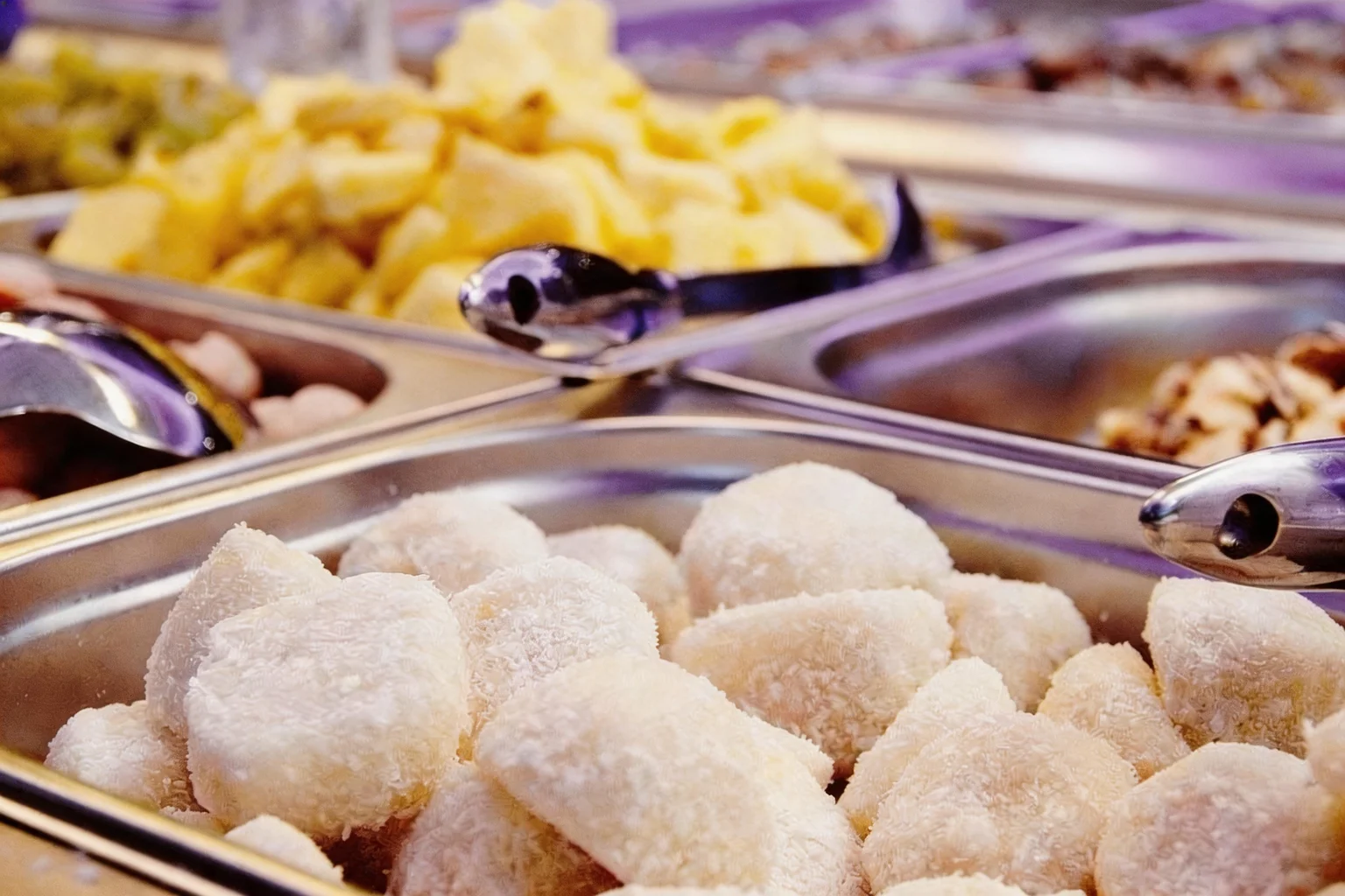 Coconut balls, buffet dessert